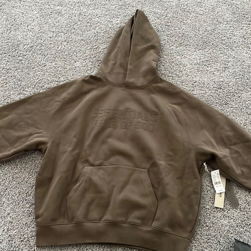 Essentials Fear Of God Wood Hoodie
